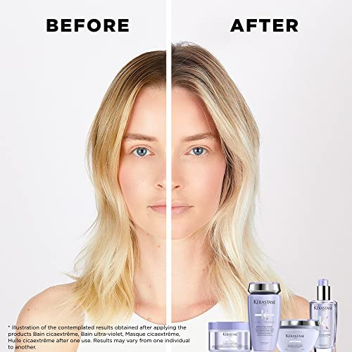 Kerastase Blond Absolu Cicaextreme Conditioning Hair Mask For Weak & Sensitized Hair Post-Bleaching - Repairs And Nourishes Damaged And Split Ends With Hyaluronic Acid & Edelweiss Flower 6.8 Fl Oz