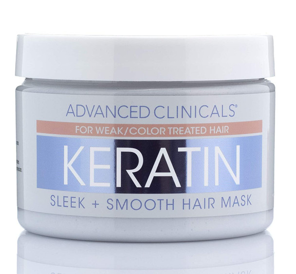 Advanced Clinicals Keratin Hair Treatment Mask For Color Treated Hair Detoxifying Keratin Conditioner To Strengthen Broken, Color-Treated Hair Fortifying Hair Repair Mask W/ Shea Butter, 12 Oz