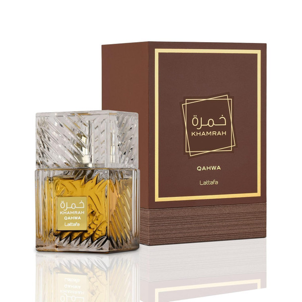 Lattafa Khamrah Qahwa - Vanilla, Warm Spicy, Cinnamon, Sweet - Eau de Parfum Long-Lasting Fragrance for Unisex 3.40 Ounce / 100 ml