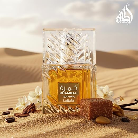 Lattafa Khamrah Qahwa - Vanilla, Warm Spicy, Cinnamon, Sweet - Eau de Parfum Long-Lasting Fragrance for Unisex 3.40 Ounce / 100 ml