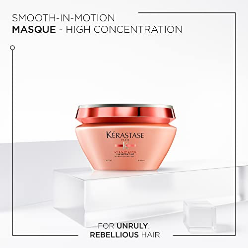 K Rastase Discipline Maskeratine Hair Mask Restorative Anti-Frizz Mask Heat Protectant & Maintains Hair Health With Morpho-Keratine And Softening Agents For All Hair Types 6.8 Fl Oz