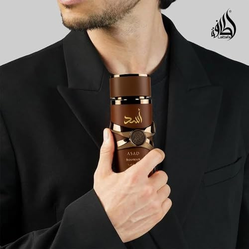 Lattafa Asad Bourbon For Unisex Eau De Parfum Spray 3.4 Ounce / 100 Ml | For Unisex