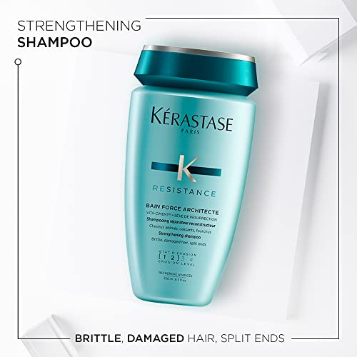 Kerastase Resistance Force Architecte Shampoo & Ci Anti-Usure Conditioner Set For Weak And Damaged Hair - Repairs Damaged Ends With Pro-Keratine Complex