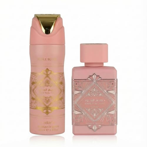 Lattafa Badee Al Oud Noble Blush 2 Pcs Set With 100Ml Edp + 200Ml Perfumed Spray