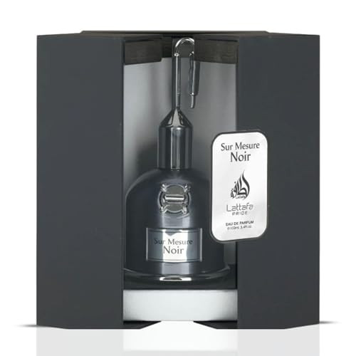 Lattafa Pride Sur Mesure Noir Eau De Parfum For Men - 100Ml (3.4 Oz) | Dark Spicy & Woody Cologne | Intense Long-Lasting Masculine Scent
