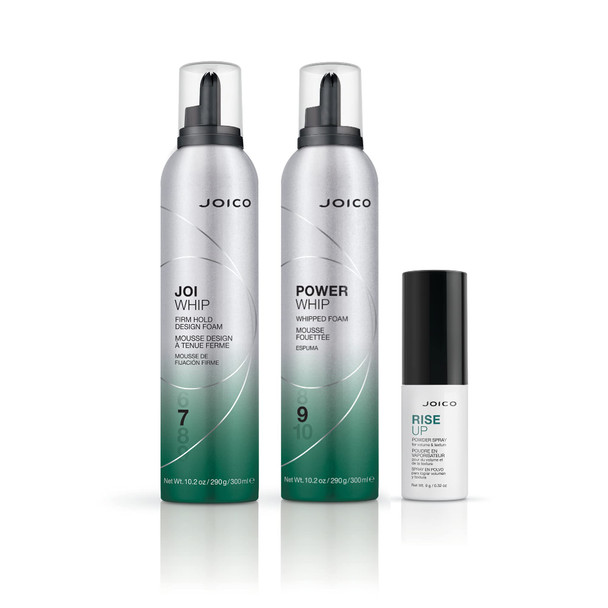 Joico Joiwhip Firm Hold Designing Foam | For Most Hair Types | Add Volume & Body | Boost Shine | Control Frizz & Flyaways | Heat Humidity & Pollution Protection | Silicone & Paraben Free