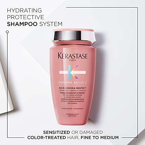 Kerastase Chroma Absolu Chroma Shampoo & Conditioner Set For Sensitized Or Damaged Color-Treated Hair - Protects And Hydrates With Glycerin And Hyaluronic Acid