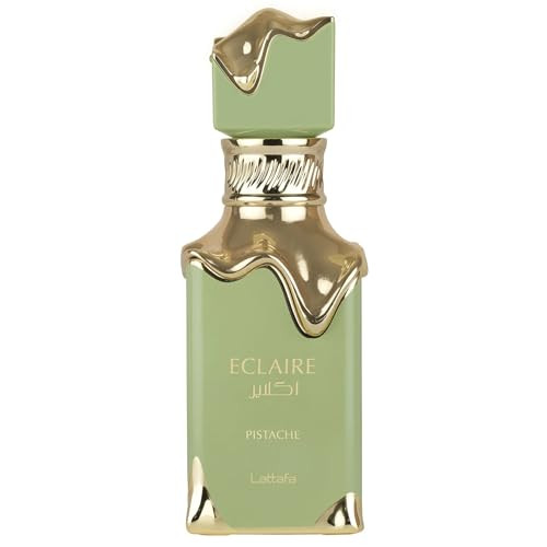 Lattafa Eclaire Pistache Gourmand Nutty Creamy Musky Eau De Parfum Spray Long-Lasting Fragrance For Women 3.4 Ounce / 100 Ml