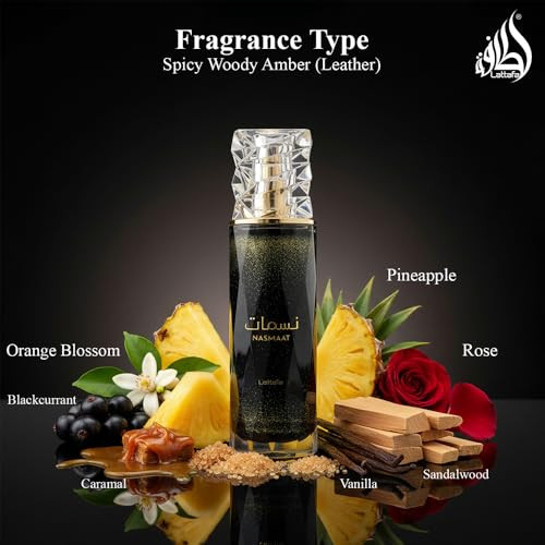 Lattafa Nasmaat Fruity Floral Gourmand Woody Eau De Parfum Spray Long-Lasting Fragrance For Unisex 3.4 Ounce / 100 Ml