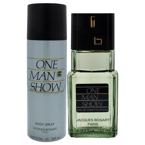 Jacques Bogart One Man Show For Men - 2 Pc Set 3.3Oz Edt Spray 6.6Oz Body Spray
