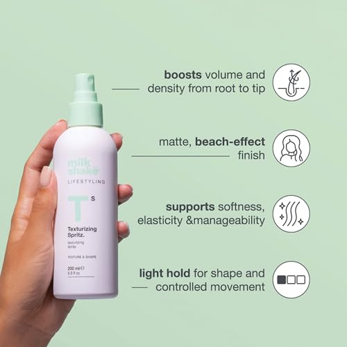 Milk Shake Texturizing Spritz Bodifying Spray For Soft Flat Hair Creates Beach-Effect Waves & Natural Texture With Milk Proteins & Hydrolyzed Quinoa