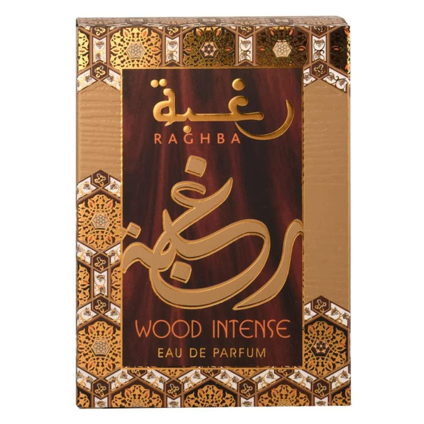 Lattafa Raghba Wood Intense For Men Eau De Parfum Spray 3.4 Ounce