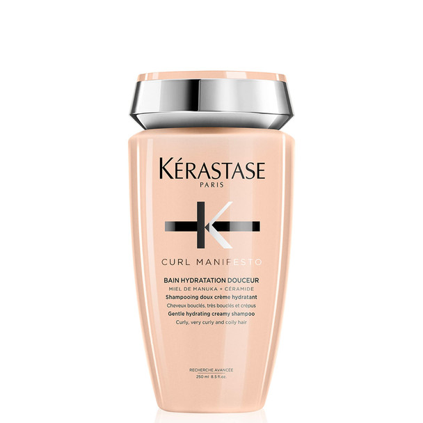 Kerastase Curl Manifesto Hydratation Douceur Shampoo For Waves And Coils - Removes Build Up & Hydrates Curls Softens & Reduces Frizz 8.5 Fl Oz