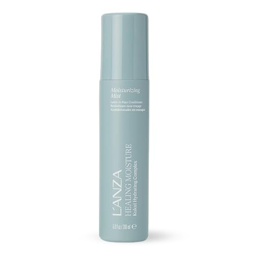 L'anza Healing Moisture Mist Leave-In Conditioner Spray Hydrating Mist Detangles Softens Uv & Heat Protection Adds Shine Fights Humidity Color Safe Strengthening Care Sulfate Free (6.8 Fl Oz)
