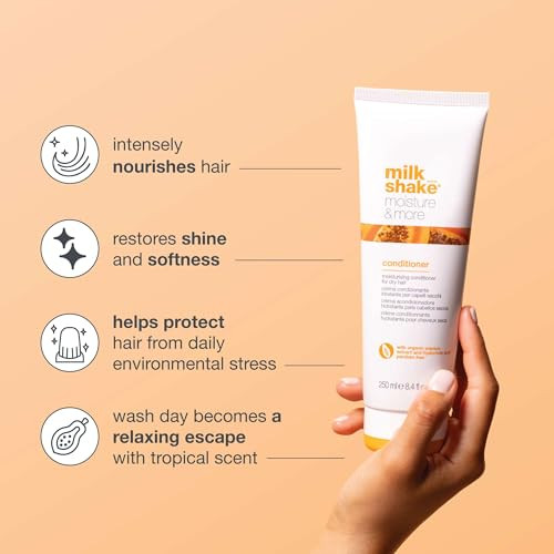 Milk_Shake Moisture & More Conditioner | Creamy Formula To Hydrate And Soften Dry Hair | For Smoother Shinier Easy-To-Manage Hair