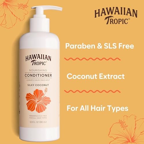 Hawaiian Tropic Silky Coconut (5 Pack) Bulk Hotel Amenities - 380Ml Bottles (64 Fl Oz Total) - Sls Free Toiletries For Airbnb Hosts Guest Bathrooms & Vacation Rentals (Conditioner)