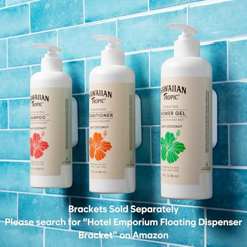 Hawaiian Tropic Silky Coconut (5 Pack) Bulk Hotel Amenities - 380Ml Bottles (64 Fl Oz Total) - Sls Free Toiletries For Airbnb Hosts Guest Bathrooms & Vacation Rentals (Conditioner)