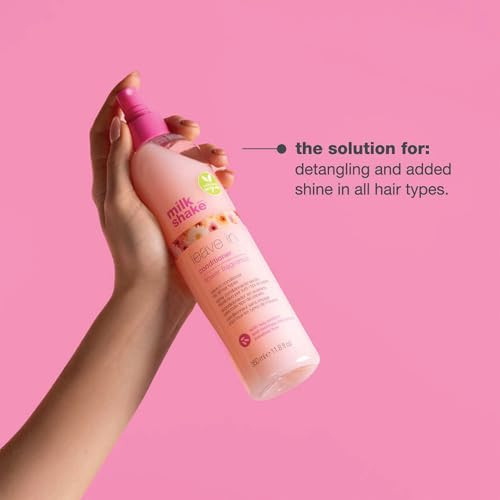 Milk Shake Leave In Conditioner Flower Fragrance Daily Detangling Spray For Color-Treated Hair Hydrates Softens & Protects With Soy Proteins & Hyaluronic Acid 2.5 Fl.Oz (75Ml)