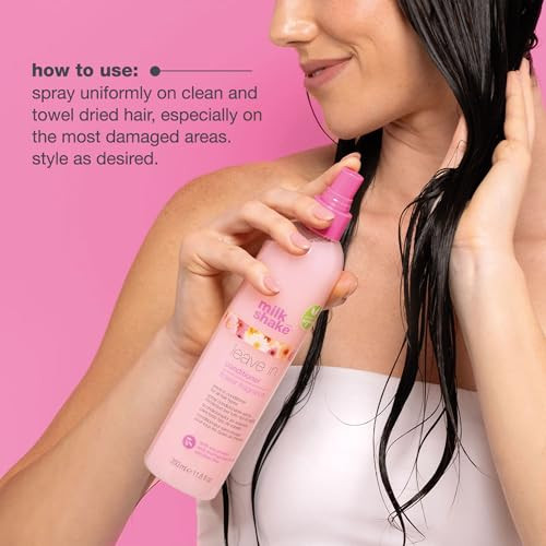 Milk Shake Leave In Conditioner Flower Fragrance Daily Detangling Spray For Color-Treated Hair Hydrates Softens & Protects With Soy Proteins & Hyaluronic Acid 2.5 Fl.Oz (75Ml)