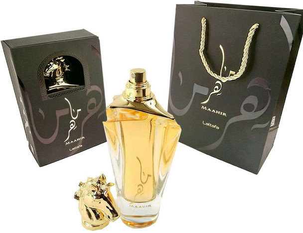 Lattafa Maahir For Unisex Eau De Parfum Spray 3.4 Ounce / 100 Ml