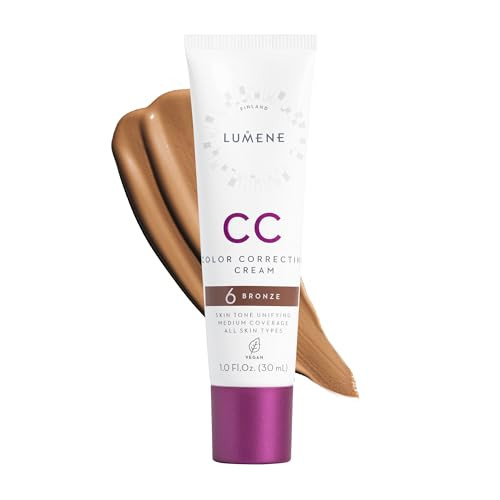 Lumene Cc Color Correcting Cream Vegan Foundation 1 Fl Oz - 6 Bronze