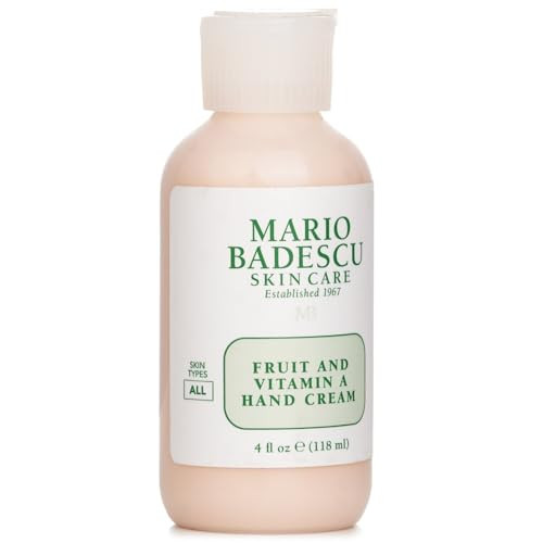 Mario Badescu Fruit And Vitamin A Hand Cream - Lightweight Hand Lotion For Dry Skin- Moisturizer Infused With Alpha Hydroxy Acids For Softer Smoother Skin 4 Fl Oz