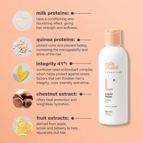 Milk_Shake Liquid Styler | Flexible Styling Fluid For All Hair Types | Soft Definition Body & Shine With Memory Effect | With Milk Proteins Quinoa Proteins & Integrity 41