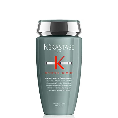Kerastase Genesis Homme Bain De Masse Shampoo For Men - Thickening & Strengthening Shampoo Cleanses Weakened Hair & Scalp 8.5 Fl Oz