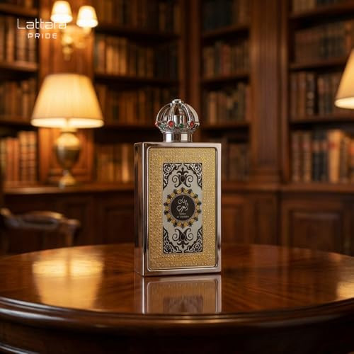 Lattafa Pride King Of Arabia Citrus Fruity Woody Leather Eau De Parfum Spray Long-Lasting Fragrance For Men 3.4 Ounce / 100 Ml