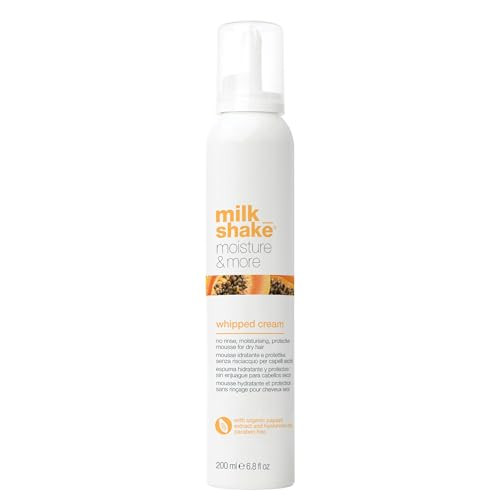 Milk_Shake Moisture & More Whipped Cream - Conditioning No Rinse Hair Moisturizer Foam | Shinier Hair With Healthy Glow | Boosts Softness | 6.8 Fl Oz (200 Ml)