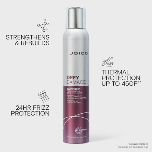 Joico Defy Damage Invincible Frizz-Fighting Bond Protector | 24 Hour Frizz Protection | Thermal Heat & Humidity Protection | Boost Shine | Reduce Breakage | Leave-In Spray | 180Ml