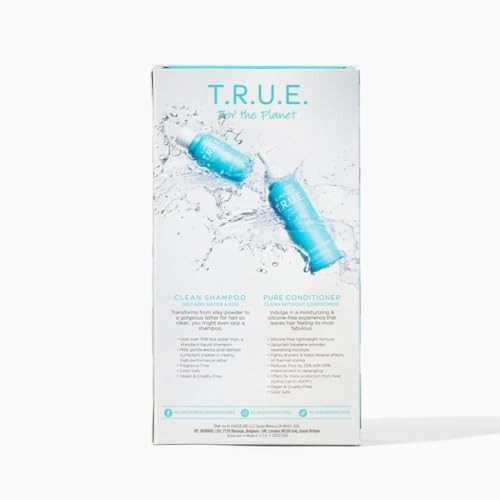 L'anza T.R.U.E. Duo Hair Kit Clean Shampoo & Pure Conditioner Anti Frizz Fragrance & Paraben Free Vegan & Cruelty Free Shampoo And Conditioner Set Luxury Hair Care Kit In A Box (2/8 Fl Oz)
