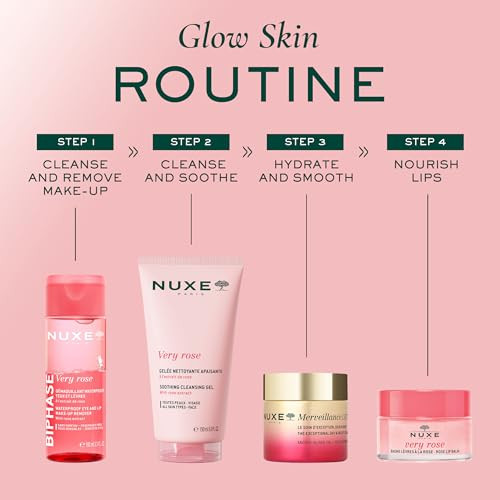 Nuxe Waterproof Makeup Remover With Rose Extract. Gentle Eye & Lip Makeup Remover For Sensitive Skin Non-Greasy Bi-Phase Cleanser 3.3 Fl Oz