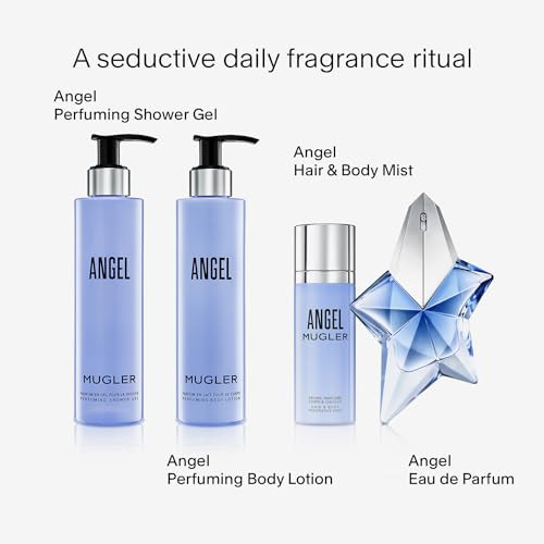 Mugler Angel - Shower Gel - Floral & Woody Womens Scented Body Wash - With Peony Praline And Wood Accord- 6.7 Fl Oz