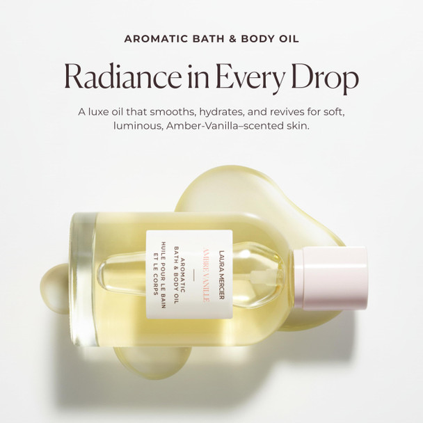 Laura Mercier Aromatic Bath & Body Oil 48Hr Hydration Smooths Softens And Brightens Skin Luxurious