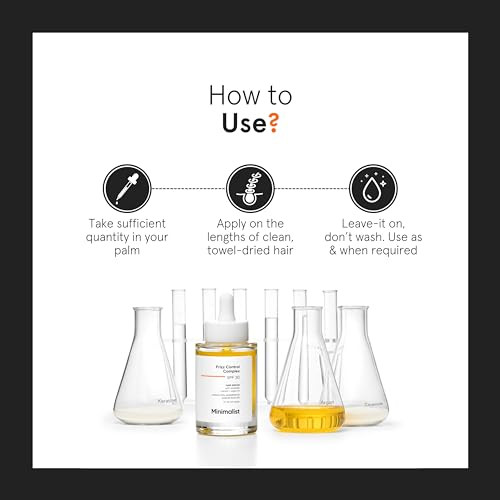 Minimalist Frizz Control Serum With Keratin Argan Oil & Ceramide | Smooths Adds Shine Controls Frizz & Protects From Heat And Uv Damage | For All Hair Types | 1.69 Fl Oz / 50 Ml
