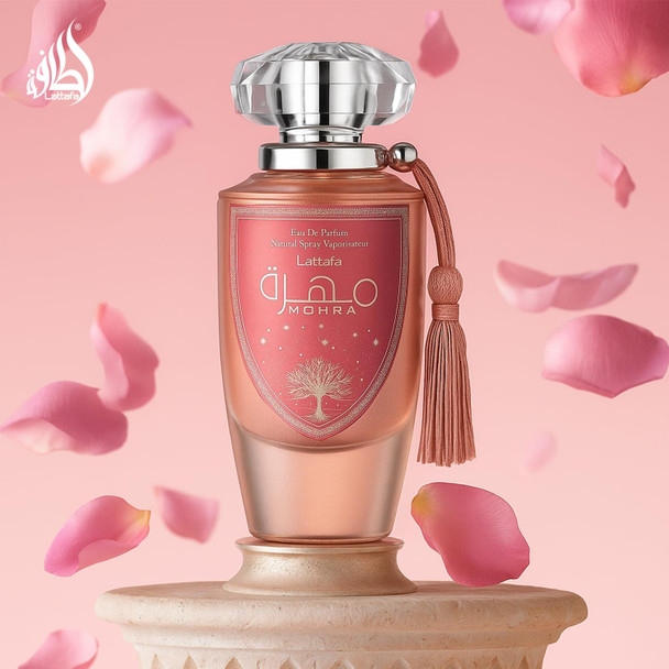 Lattafa Mohra Silky Rose For Women Eau De Parfum Spray 3.4 Ounce / 100 Ml