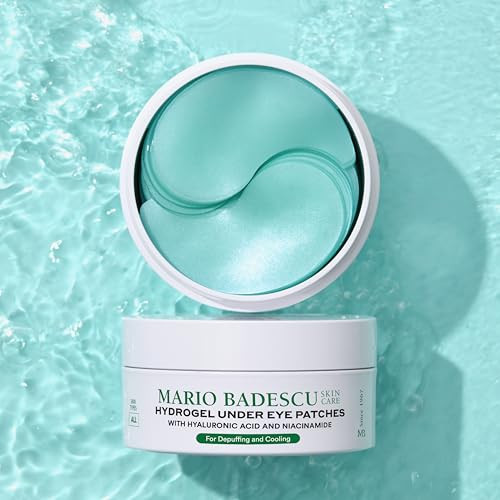 Mario Badescu Hydrogel Under Eye Patches (30 Pairs) Hydrating Eye Masks For Puffy Eyes Dark Circles Fine Lines With Hyaluronic Acid & Niacinamide Soothing & Plumping
