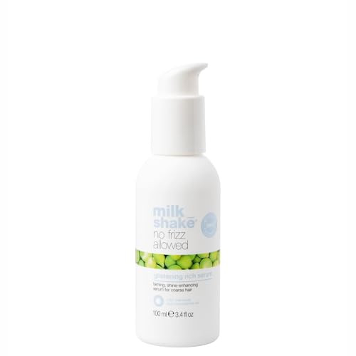 Milk_Shake No Frizz Allowed Glistening Rich Serum | Anti-Frizz Hair Serum For Coarse Frizzy Hair | Smooths Softens And Adds Shine | With A Blend Of Macadamia And Maracuja Oil 3.3 Fl Oz / 100 Ml