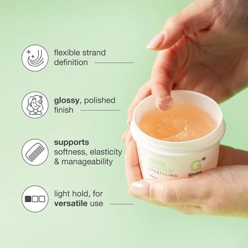 Milk_Shake Glossy Wax | Light Modeling Wax For All Hair Types | Flexible Strand Definition & Glossy Finish | With Milk Proteins & Hydrolyzed Quinoa