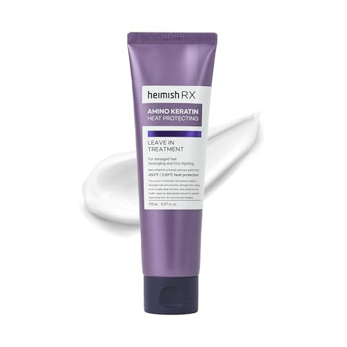 Heimish Rx Amino Keratin Heat Protecting Leave In Treat - Heat Protectant Cream Leave-In Styling Hair Cream Treat For Damaged Hair Strengthening Frizz Control 150Ml (5.07 Fl. Oz)