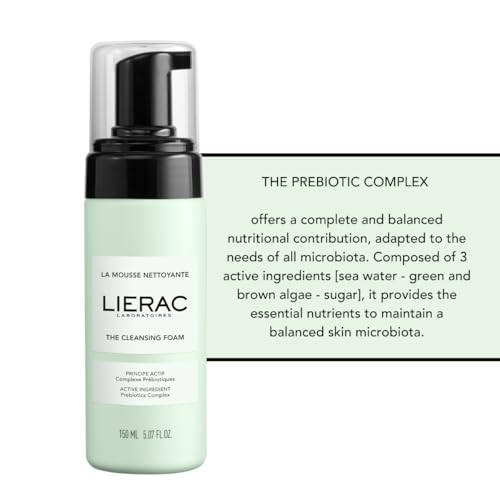 Lierac Demaquillant Deep Cleansing Foam - Foam Cleanser For Face Purifies Soothes Gentle Face Wash For All Skin Types - 150Ml Pump