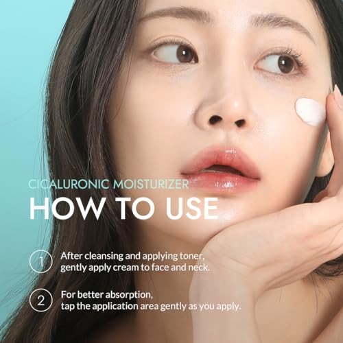 Mizon Cicaluronic Moisturizer Centella Asiatica And Hyaluronic Acid Shea Butter Rich Moisturizer Soothing Hydrating Korean Skincare (1.69 Fl Oz/50Ml)