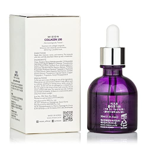 Mizon 100 Combo Collagen 100 + Hyaluronic Acid 100 Ampoules Skincare Collagen Wrinkle Care Hydration Moisture