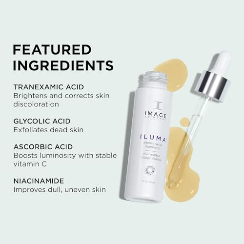 Image Skincare Iluma Intense Facial Illuminator Instantly Visible Brightening Serum And Face Corrector With Vitamin C 1 Fl Oz