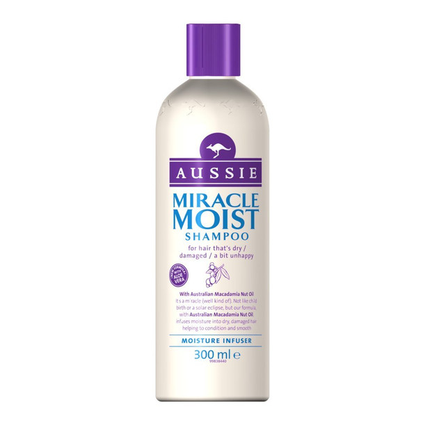 Aussie Miracle Moist Shampoo 300 ml (Pack of 3)