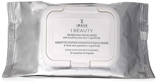 Image Skincare I Beauty Refreshing Facial Cleansing Wipes Effectively Cleanse And Remove Makeup With Cucumber And Aloe Vera 30 Count