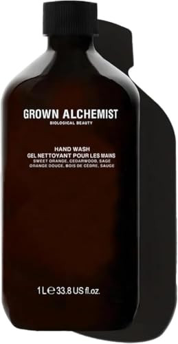 Grown Alchemist Hand Wash Refill: Tasmanian Pepper Tangerine Chamomile Gentle Hydrates And Cleanses Skin 33.8 Ounce (1L).