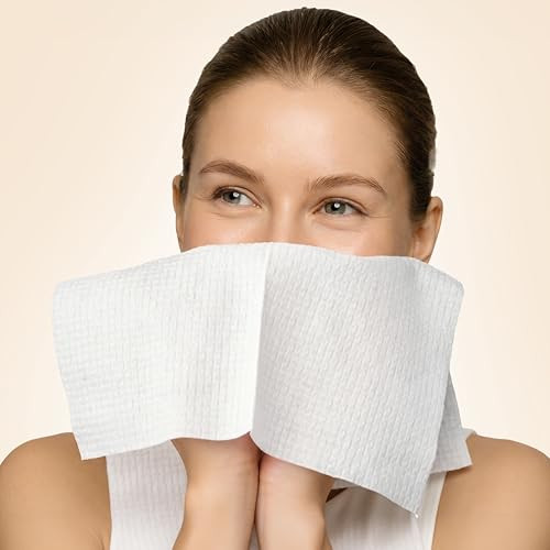 Mario Badescu Ultra-Soft Disposable Face Towels Xl 50 Count Double-Sided Dry Facial Towels Smooth & Textured 100 Bio-Based Viscose Wipes For Cleansing Makeup Removal & Skincare