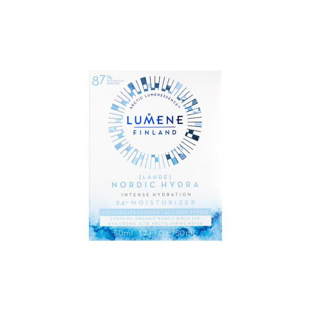 Lumene Nordic Hydra Intense Hydration 24H Face Moisturizer - Lightweight Face Cream + Dry Skin Hydrating Moisturizer - Organic Nordic Birch Sap Arctic Spring Water & Plumping Hyaluronic Acid (1.7Oz)